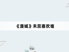 《漫城》禾蕊喜欢谁