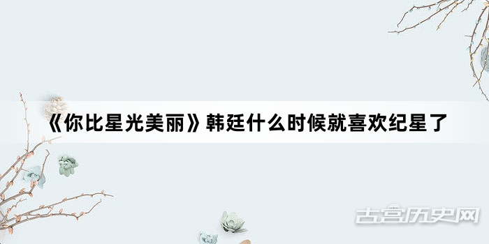 《你比星光美丽》韩廷什么时候就喜欢纪星了