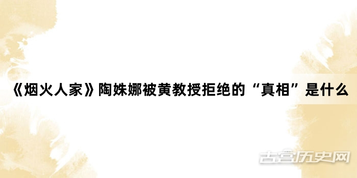 《烟火人家》陶姝娜被黄教授拒绝的“真相”是什么