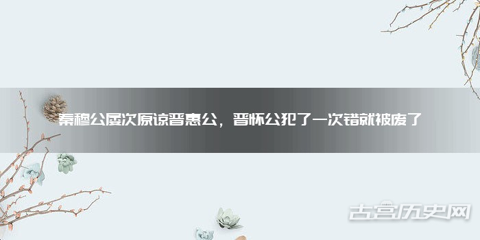 秦穆公屡次原谅晋惠公，晋怀公犯了一次错就被废了