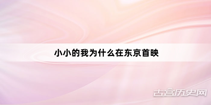小小的我为什么在东京首映