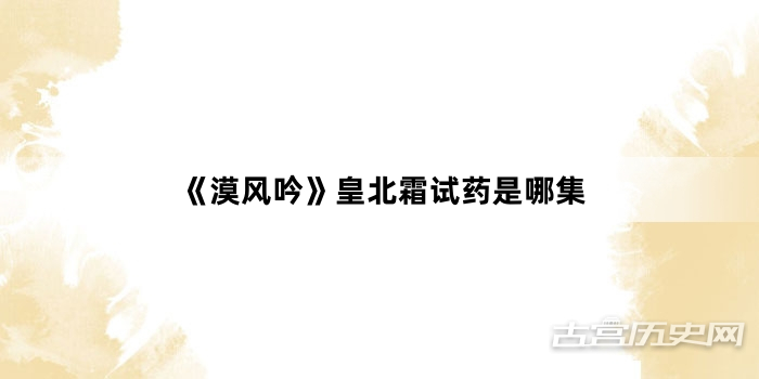 《漠风吟》皇北霜试药是哪集