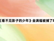 《看不见影子的少年》金满福被捕了吗