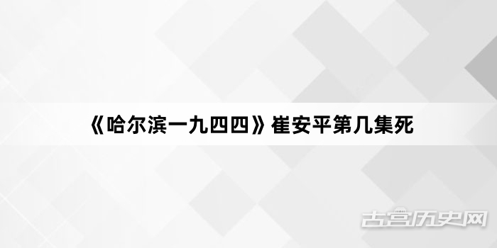 《哈尔滨一九四四》崔安平第几集死