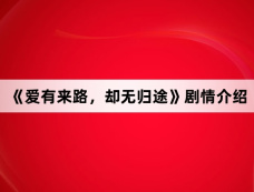 《爱有来路,却无归途》剧情介绍