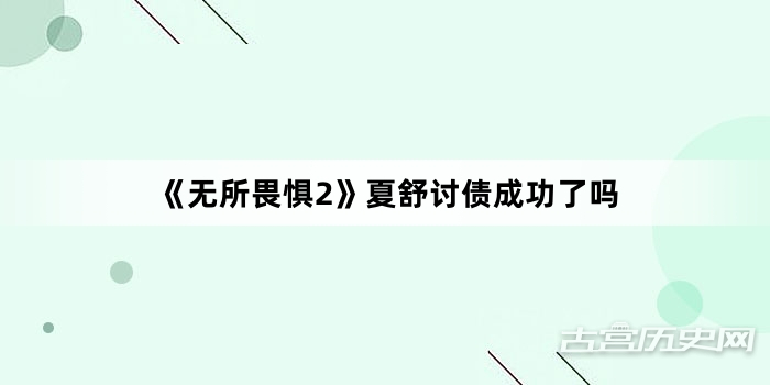 《无所畏惧2》夏舒讨债成功了吗