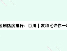 2月11日短剧热度排行:百川|友和《许你一场悲欢》登顶第一