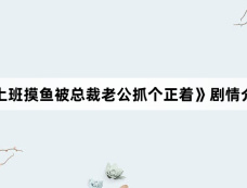 《上班摸鱼被总裁老公抓个正着》剧情介绍
