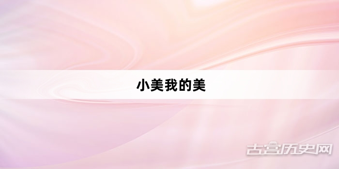“小美我的美”网络梗词解释