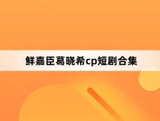 鲜嘉臣葛晓希cp短剧合集