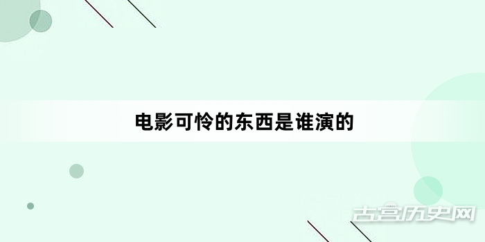 电影可怜的东西是谁演的