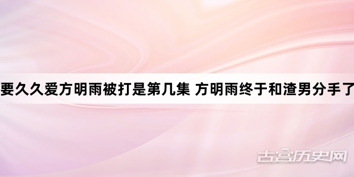 要久久爱方明雨被打是第几集 方明雨终于和渣男分手了