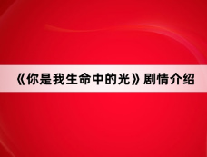 《你是我生命中的光》剧情介绍