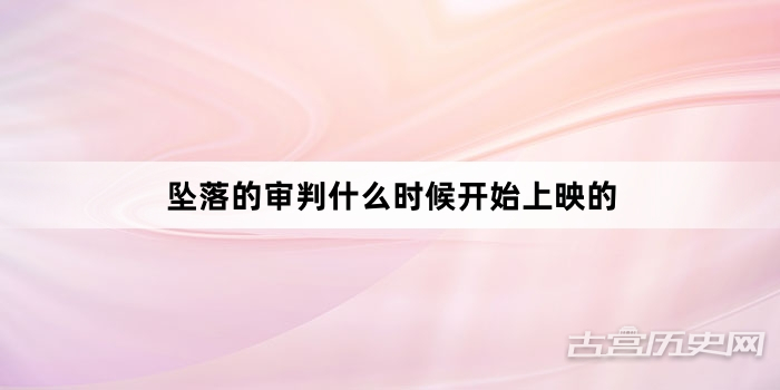 坠落的审判什么时候开始上映的