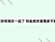 柳舟记贺珍和谁在一起了 和赵泉欢喜冤家不要太般配