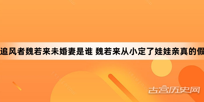 追风者魏若来未婚妻是谁 魏若来从小定了娃娃亲真的假的