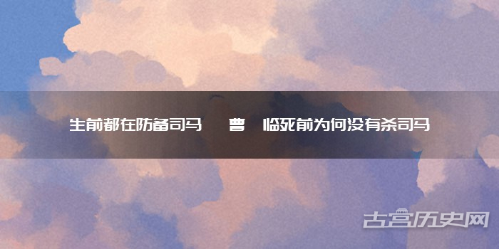 生前都在防备司马懿 曹叡临死前为何没有杀司马懿