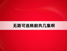 无路可逃韩剧共几集啊