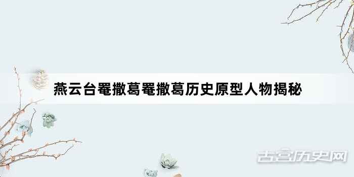 燕云台罨撒葛罨撒葛历史原型人物揭秘