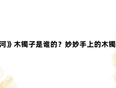 《永夜星河》木镯子是谁的?妙妙手上的木镯有什么功效