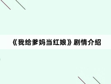 《我给爹妈当红娘》剧情介绍