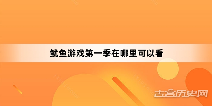 鱿鱼游戏第一季在哪里可以看