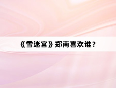 《雪迷宫》郑南喜欢谁？