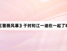 《蔷薇风暴》于时和江一迪在一起了吗