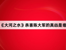 《大河之水》杀害陈大军的真凶是谁