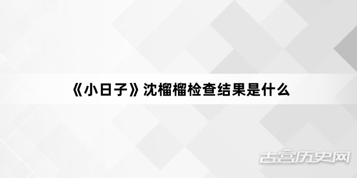《小日子》沈榴榴检查结果是什么