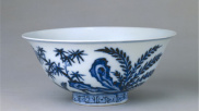 故宫馆藏青花竹石纹碗