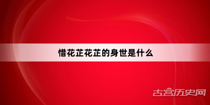惜花芷花芷的身世是什么