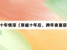 《不负他十年情深(穿越十年后,跨年夜喜获老公和萌娃)》剧情介绍