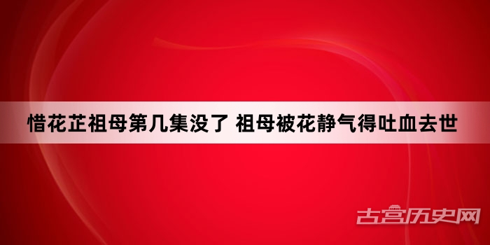 惜花芷祖母第几集没了 祖母被花静气得吐血去世