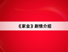 《家业》剧情介绍