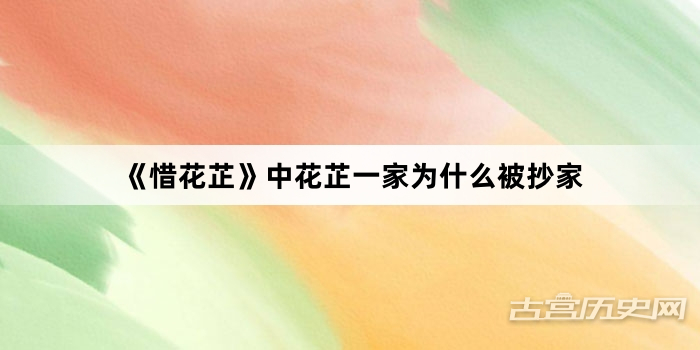 《惜花芷》中花芷一家为什么被抄家