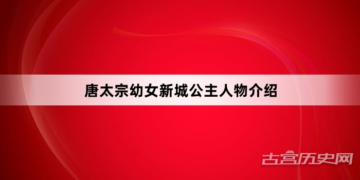 唐太宗幼女新城公主人物介绍