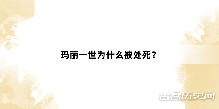 玛丽一世为什么被处死？