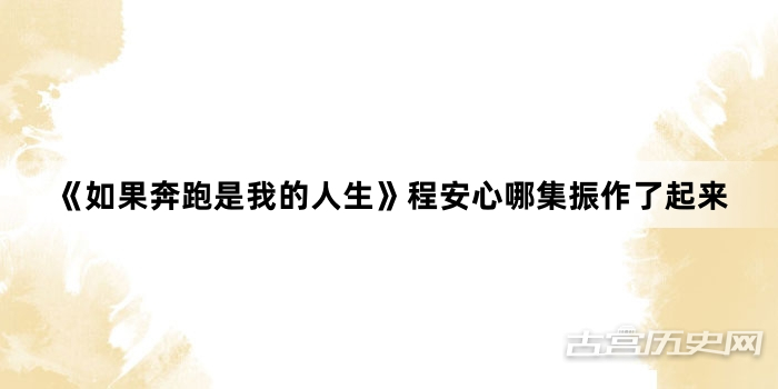 《如果奔跑是我的人生》程安心哪集振作了起来