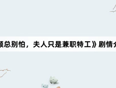 《顾总别怕,夫人只是兼职特工》剧情介绍