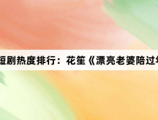 2月17日短剧热度排行:花笙《漂亮老婆陪过年》登顶第一