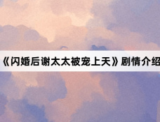 《闪婚后谢太太被宠上天》剧情介绍