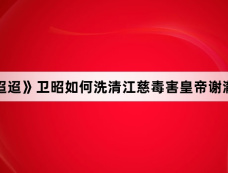 《流水迢迢》卫昭如何洗清江慈毒害皇帝谢澈的嫌疑