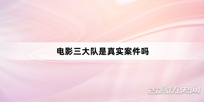 电影三大队是真实案件吗