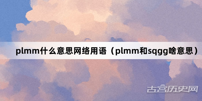 “plmm什么意思网络用语（plmm和sqgg啥意思）”网络梗词解释