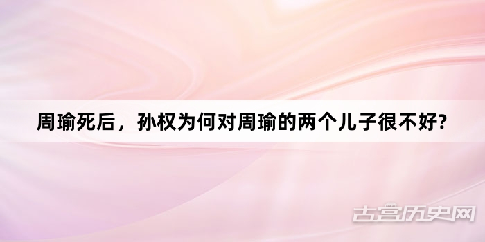 周瑜死后，孙权为何对周瑜的两个儿子很不好?