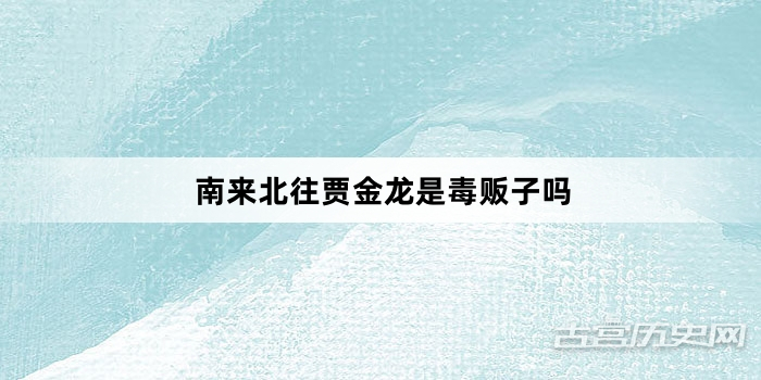 南来北往贾金龙是毒贩子吗