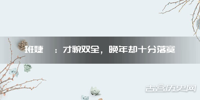 班婕妤：才貌双全，晚年却十分落寞