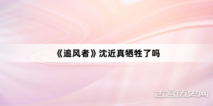 《追风者》沈近真牺牲了吗
