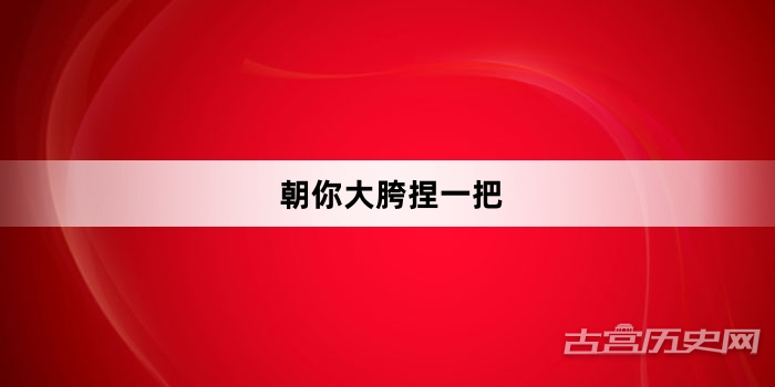 “朝你大胯捏一把”网络梗词解释